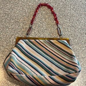 Vintage needle point christine custom bag purse